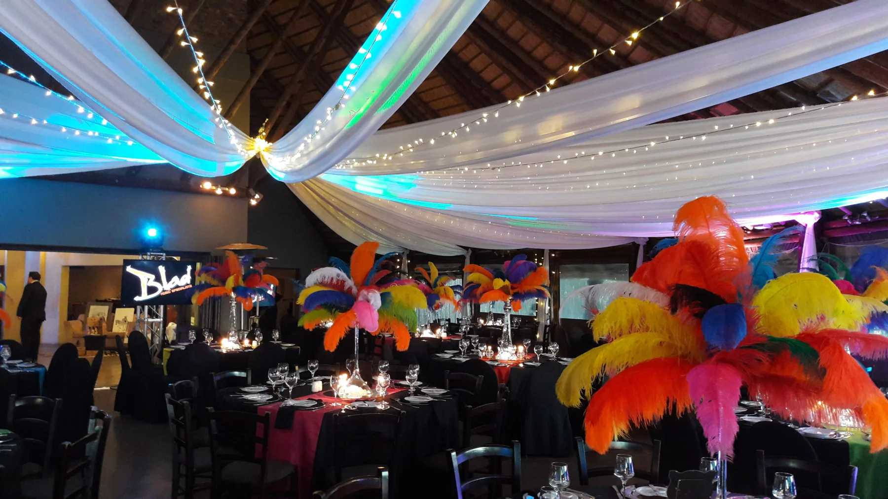 Decorated indoor celebration