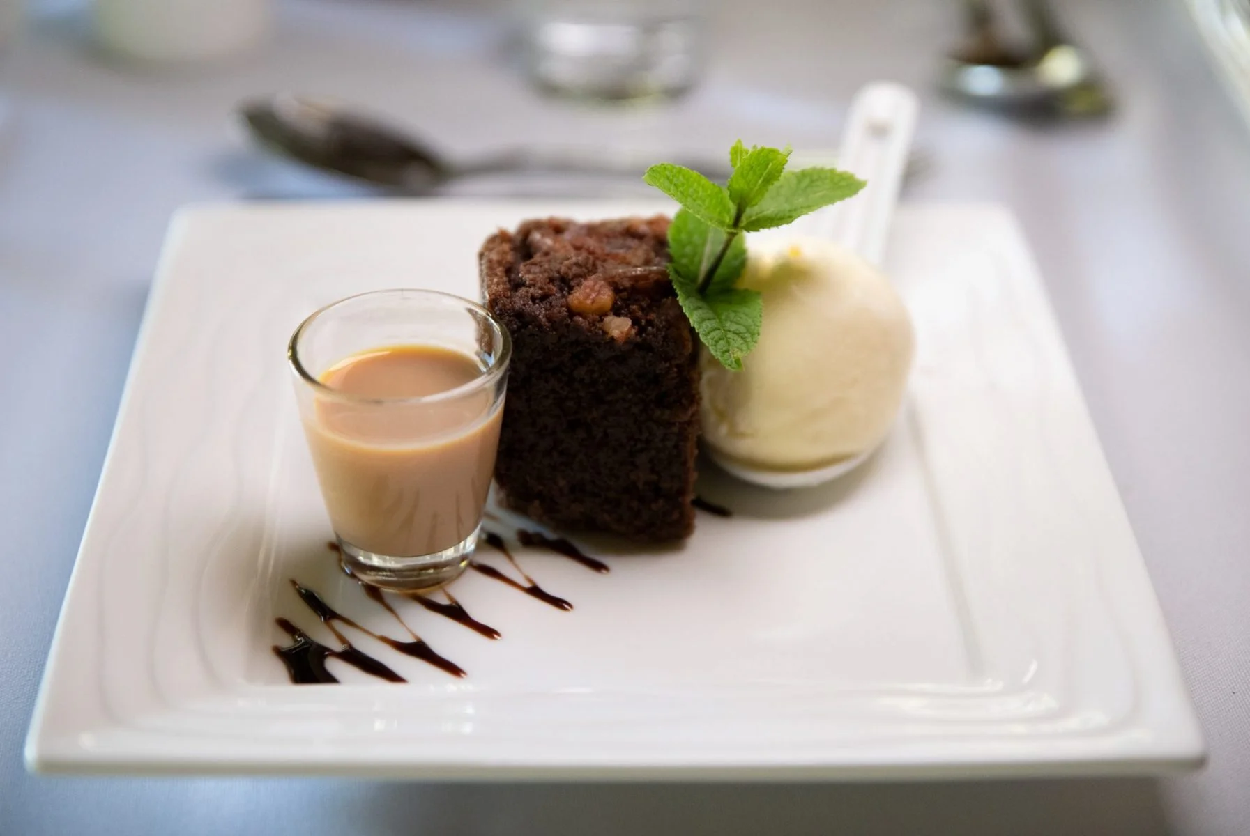Dessert served at the lodge